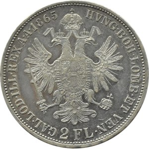 Austro-Węgry, Franciszek Józef I, 2 floreny 1865, Wiedeń