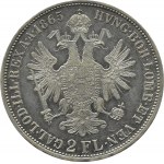 Austro-Węgry, Franciszek Józef I, 2 floreny 1865, Wiedeń