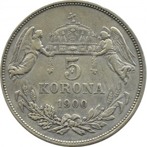Austro-Węgry, Franciszek Józef I, 5 koron 1900, Kremnica