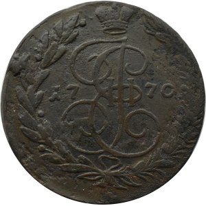 Rosja, Katarzyna II, 5 kopiejek 1770 E.M., Jekaterinburg