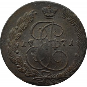 Rosja, Katarzyna II, 5 kopiejek 1771 E.M, Jekaterinburg