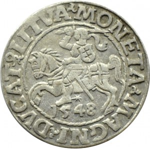 Zygmunt II August, półgrosz 1548, Wilno, LITVA/L