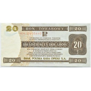 Polska, PeWeX, 20 dolarów 1979, seria HH, UNC