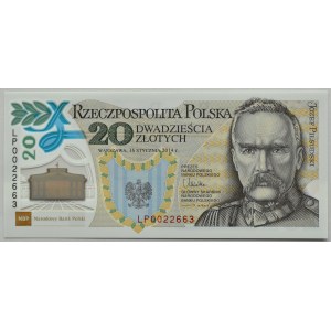 Polska, Józef Piłsudski - Legiony, 20 złotych 2014 polimer, Warszawa, UNC