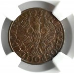 Polska, II RP, 5 groszy 1931, Warszawa, NGC MS64 BN