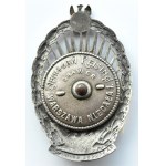 Polska, II RP, odznaka KOP w srebrze z orzełkiem legionowym, nakrętka sygnowana St. Reising