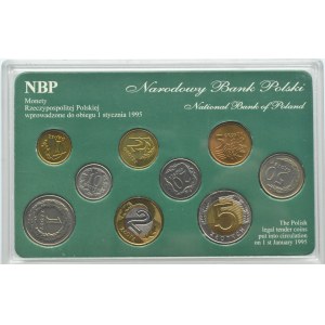 Polska, III RP, Zestaw monet obiegowych NBP po denominacji 1990-1994 - najrzadszy zestaw!