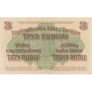Poznań 3 ruble 1916 - R - klauzula ''...nabywa''