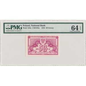 50 groszy 1944 - PMG 64 EPQ