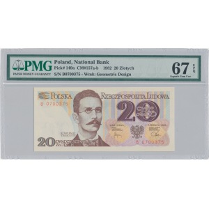 20 złotych 1982 - B - PMG 67 EPQ