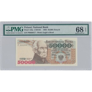 50.000 złotych 1993 - P - PMG 68 EPQ