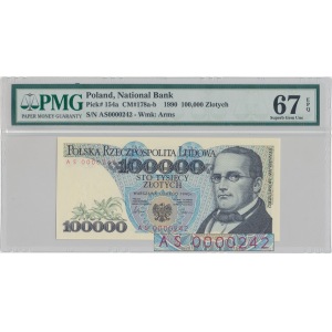 100.000 złotych 1990 - AS 0000242 - PMG 67 EPQ