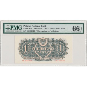 1 złoty 1944 ...owym - CH - PMG 66 EPQ