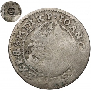 Jan II Kazimierz, 3 krajcary Opole 1660 TT - ex. HUTTEN-CZAPSKI - b. rzadkie