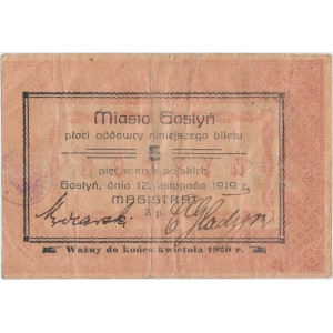 Gostyń, Magistrat 5 mk 1919 - b. ładny