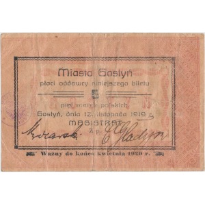 Gostyń, Magistrat 5 mk 1919 - b. ładny