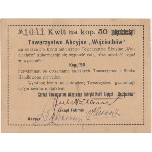 Kamińsk, T-wo Akcyjne Wojciechów 50 kop. (1914) - ładny