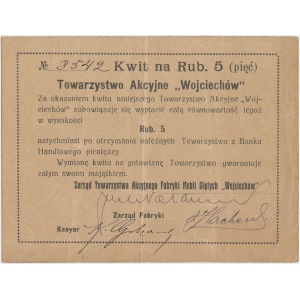 Kamińsk, T-wo Akcyjne Wojciechów 5 rubli (1914)