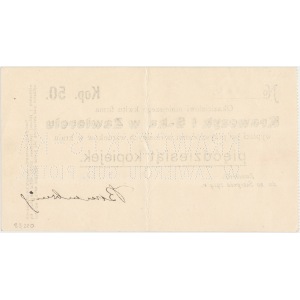 Zawiercie, Krawczyk i S-ka 50 kop. 1914 - piękny