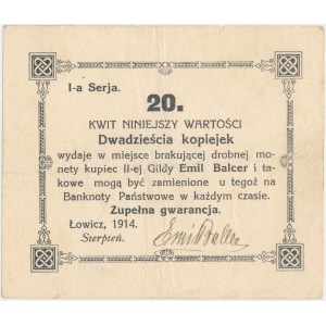 Łowicz, Emil Balcer 20 kop. 1914