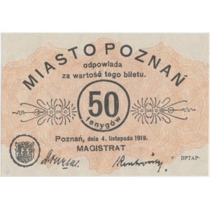 Poznań, Magistrat 50 fen. 1919