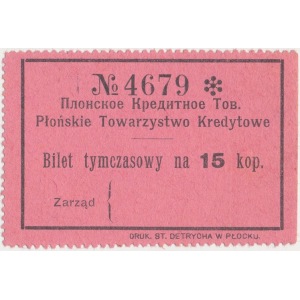 Płońsk, T-wo Kredytowe 15 kop. (1914)