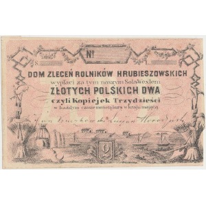 Hrubieszów, Dom Zleceń Rolników Hrubieszowskich 2 zł = 30 kop. 1864