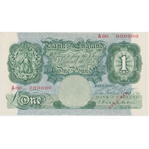 Wielka Brytania SPECIMEN 1 funt (1928) - A 00 000000