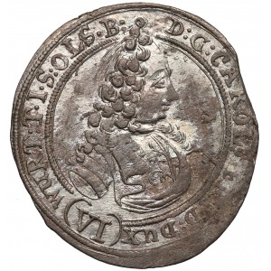 Karol Fryderyk, 6 krajcarów Oleśnica 1715 CVL