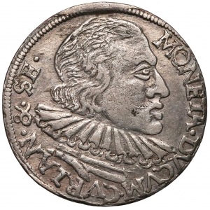 Kurlandia, Wilhelm Kettler, Trojak Mitawa 1599 - znak Stippla