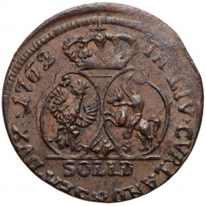 Kurlandia, Karol Chrystian, Szeląg Mitawa 1762 - POLON