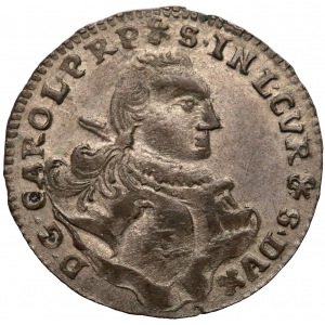 Kurlandia, Karol Chrystian, Grosz Mitawa 1762 - litery CHS