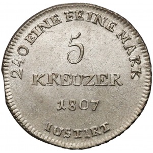 Germany, Hessen-Darmstadt, 5 kreuzer 1807