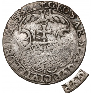 Karol X Gustaw, Szóstak Elbląg 1658 - błąd SEX GVP