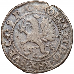 Karol XI, 1/12 talara (dwugrosz) Szczecin 1681 CS