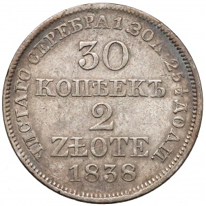 30 kopiejek = 2 złote 1838 MW, Warszawa