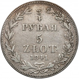 3/4 rubla = 5 złotych 1841 MW, Warszawa