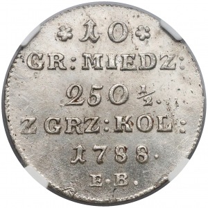 Poniatowski, 10 groszy miedzianych 1788 EB