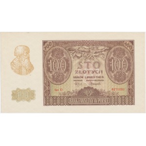 100 złotych 1940 - D