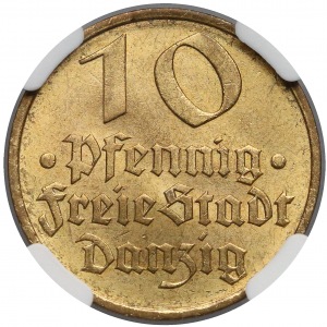 Wolne Miasto Gdańsk, 10 fenigów 1932 Dorsz - NGC MS65