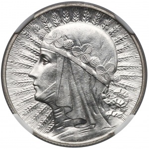 Głowa Kobiety 5 złotych 1933 - NGC MS63