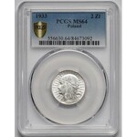 Głowa Kobiety 2 złote 1933 - PCGS MS64