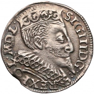 Zygmunt III Waza, Trojak Bydgoszcz 1596 - HR po bokach Róży