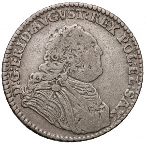 August III Sas, 1/6 talara Drezno 1763 FWóF - pełna kreska