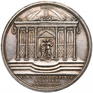 Poniatowski, medal Przyznanie praw dysydentom 1768 r. (Oexlein)