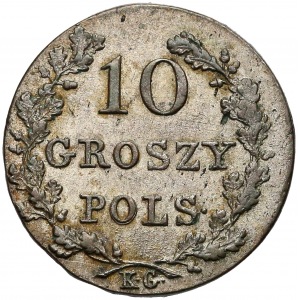 Powstanie Listopadowe, 10 groszy 1831 KG - łapy zgięte