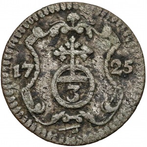August II Mocny, 3 halerze (trzeciak) Drezno 1725 IGS
