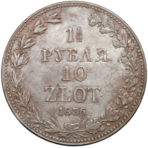1-1/2 rubla = 10 złotych 1836 MW, Warszawa - większe cyfry