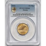 Wolne Miasto Gdańsk, 10 fenigów 1932 Dorsz - PCGS MS64