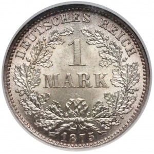Germany, 1 mark 1875-F - NGC MS64